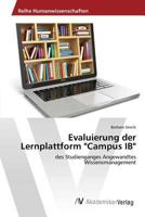 Evaluierung der Lernplattform Campus IB 3639840208 Book Cover