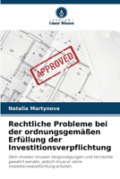 Rechtliche Probleme bei der ordnungsgemäßen Erfüllung der Investitionsverpflichtung (German Edition) 6630306554 Book Cover