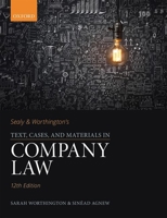 Sealy & Worthington's Text, Cases, and Materials in Company Law 0198830092 Book Cover