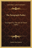 The Paragraph Psalter 116560261X Book Cover