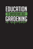 Education Is Important But Gardening Is Importenter: Monthly Gardening Journal - Plant Log and Diary 1709795654 Book Cover