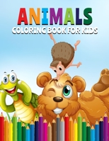 Animals Coloring Book For Kids: Funny Animals Easy Coloring Pages For Preschool and Kindergarten. (Animals Coloring Activity Book) B08Y3XFSJN Book Cover