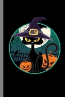 Witch Cat: Kitty Sorcery Halloween Party Scary Hallows Eve All Saint's Day Celebration Gift For Celebrant And Trick Or Treat (6"x9") Dot Grid Notebook To Write In 1694417107 Book Cover