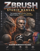 Zbrush Studio Manual: The Complete Guide to Brushes, Topology, Digital Sculpting, Detailing, and Optimization B0GXPSV5SD Book Cover