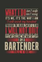 Notebook: Notebook: Bartender (120 pages, checkered paper) 1079888675 Book Cover