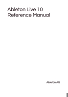 Ableton Live 10 Reference Manual B08GLSY66R Book Cover