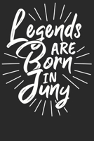 Legends are born in June: Wochenplaner Januar bis Dezember 2020 - 1 Woche auf einen Blick - DIN A5 Monatsplaner Jahresplaner Jahr Terminplaner Checklisten & Notizen Legenden sind im Juni geboren Gebur 1678460362 Book Cover