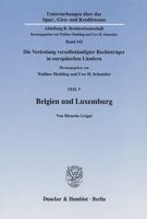 Belgien Und Luxemburg: Die Vertretung Verselbstandigter Rechtstrager in Europaischen Landern, Teil V 3428106776 Book Cover