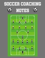 Soccer Coaching Notes: For soccer coaches to use to plan games - Includes a pitch diagram to sketch out strategies and room for coaching notes. 1707600090 Book Cover