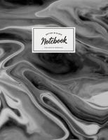 Notebook: Beautiful black marble white label | ★ School supplies ★ Personal diary ★ Office notes | 8.5 x 11 - big notebook | 150 pages | College ruled 179865105X Book Cover