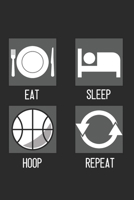 Eat, Sleep, Hoop, Repeat: Minimal Design Lined Practice Journal 6” x 9” 120 pages 1700571133 Book Cover