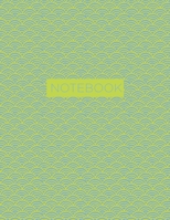 Notebook (Journal, Notebook, Diary): Green And Blue Ornament, 8.5 x 11 (Empty Journals To Write In) 1699249806 Book Cover