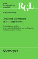 Deutscher Wortschatz im 17. Jahrhundert 3484312785 Book Cover