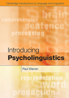 Introducing Psycholinguistics. by Paul Warren 0521130565 Book Cover
