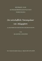 Die Wirtschaftliche Nutzungsdauer Von Anlagegutern 3663003671 Book Cover