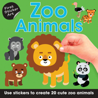 Zoo Animals: Create 10 Cute Pictures Using Simple Stickers 1438012489 Book Cover