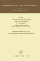 Elektrische Uberfuhrung Und Strukturuntersuchungen in Salzschmelzen 3531028812 Book Cover