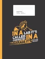 In A Lab It's Called Chemistry: Funny Humor Pun Chemistry Quote Composition Book for School w/ College Ruled Paper 200 Pages 1077575629 Book Cover