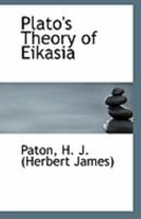 Platos Theory Of Eikasia (1922) 1297308336 Book Cover