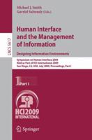 Human Interface and the Management of Information. Designing Information Environments 3642025552 Book Cover