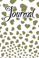 Journal: Journal for women to write in Khaki Brown Tan Falling Hearts 1657894843 Book Cover