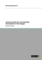 Community Barriers of Sustainable Development in Rural Egypt 3640947916 Book Cover