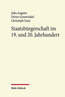 Staatsburgerschaft Im 19. Und 20. Jahrhundert 3161569822 Book Cover