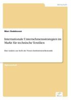 Internationale Unternehmensstrategien Im Markt Fur Technische Textilien 3838603958 Book Cover