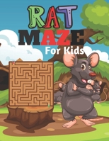 RAT MAZE For Kids: A challenging rat fun maze for kids by solving mazes B0924N4VDR Book Cover