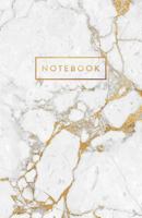 Notebook: Marble and Gold Sparkle 5.5 X 8.5 - A5 Size 1726897222 Book Cover