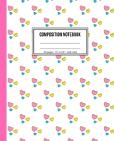 Composition Notebook: Cute Heart Notebook Journal 1706294530 Book Cover