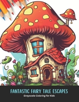 Fantastic Fairy Tale Escapes: Grayscale Coloring for Kids, 50 Pages, 8.5 x 11 inches B0CHGB68R3 Book Cover