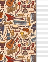 Blank Music Sheet Notebook: Music Manuscript Paper | Staff Paper | Musical Note Book 12 Staves | Classical Instruments 1674292236 Book Cover