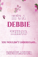 Debbie: Personalised Name Planner 2020 Gift For Women & Girls 100 Pages (Pink Floral Design) 2020 Weekly Planner Monthly Planner 1694390586 Book Cover