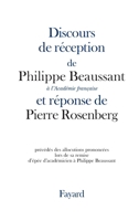 Discours de réception à l'Académie française 221363663X Book Cover
