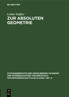 Zur absoluten Geometrie 3111046559 Book Cover