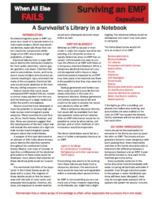 Surviving an EMP Capsulized, A Survivalist's Library in a Notebook: The sheet provides instructions for identifying and surviving an electromagnetic pulse from a natural event or man-made weapon. 0998406708 Book Cover
