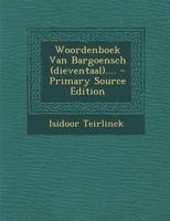 Woordenboek Van Bargoensch (dieventaal).... 1021773050 Book Cover