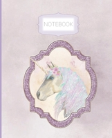 Notebook: Wide Ruled Line Notebook, School Notebook, Homes School Notebook, Gift for Kids, Students, Teens, 7.5 x 9.25 inches, Unicorn Notebook 1708153802 Book Cover