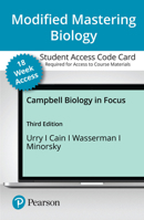 Modified Mastering Biology with Pearson Etext -- Access Card -- For Campbell Biology in Focus 013678089X Book Cover