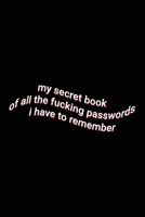 my secret book of all the fucking passwords i have to remember: Funny Password Tracker Journal to Organize your Passwords 1706400586 Book Cover