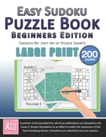 Easy Sudoku Puzzle Book: Beginners Edition 169236989X Book Cover