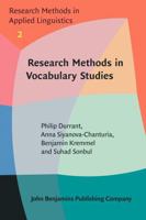 Research Methods in Vocabulary Studies 9027211086 Book Cover