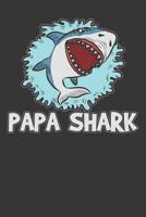 Notebook: Dot Grid Dotted 6x9 120 Pages Papa Shark Father's Day Marine Biologist Gift 1081997559 Book Cover