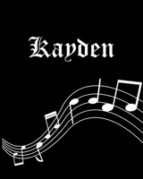 Kayden: Sheet Music Note Manuscript Notebook Paper - Personalized Custom First Name Cover - Musician Composer Instrument Composition Book - 12 Staves a Page Staff Line Notepad & Notation Guide - Creat 1702658708 Book Cover