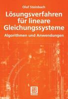 Losungsverfahren Fur Lineare Gleichungssysteme: Algorithmen Und Anwendungen 3519005026 Book Cover