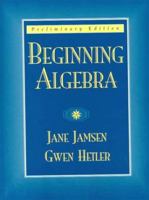 Beginning Algebra-Preliminary Edition 0135709792 Book Cover