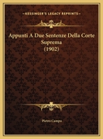 Appunti A Due Sentenze Della Corte Suprema 1162419148 Book Cover