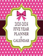 2020-2024 Five Year Planner And Calendar: Long-Term 60 Month Agenda Organizer Pink Polka Dots 1099666805 Book Cover