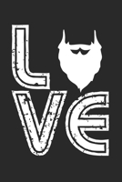 Love: Notebook A5 Size, 6x9 inches, 120 lined Pages, Beard Bearded Mustache Man Men 1696924154 Book Cover